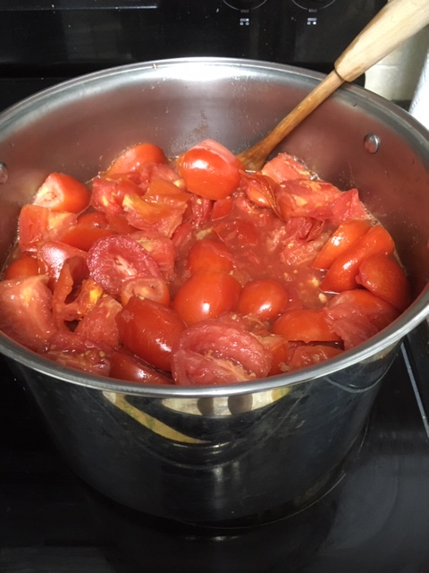 simmer tomatoes