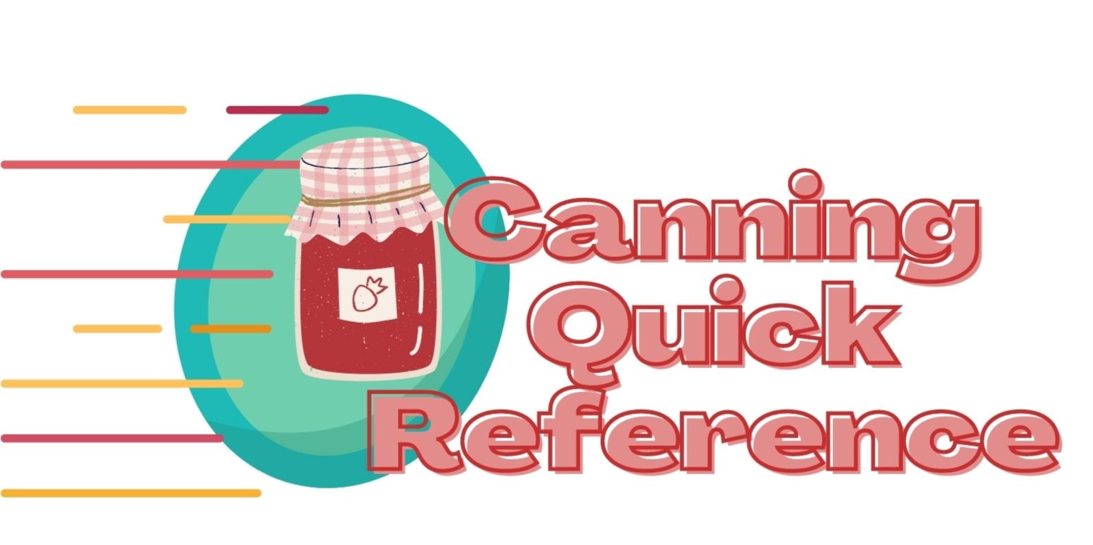 Canning Quick Reference